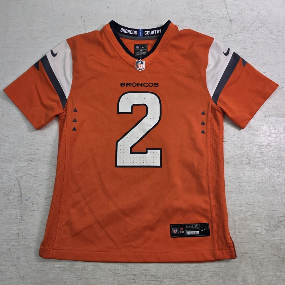 Nike Denver Broncos Surtain II #2 5280 Stitched Jersey Youth Size M Orange EUC